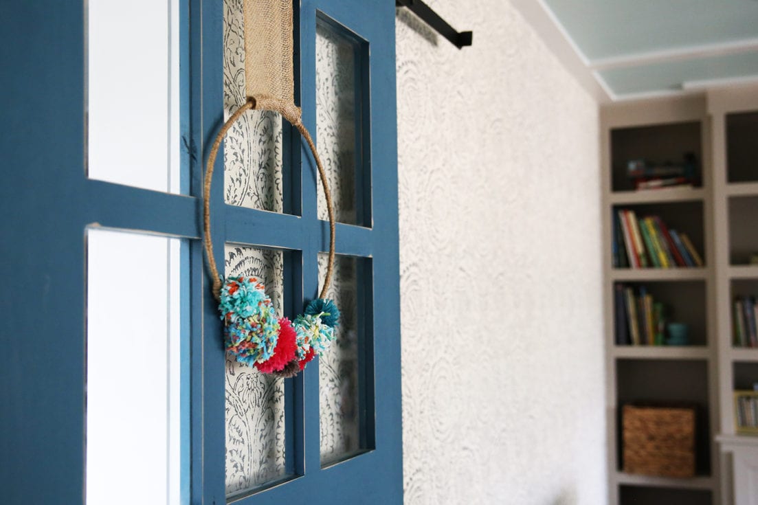 pom pom wreath