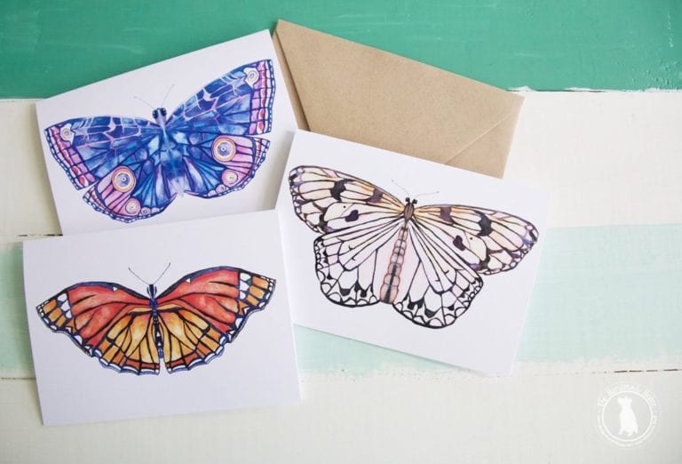free printable butterfly stationery