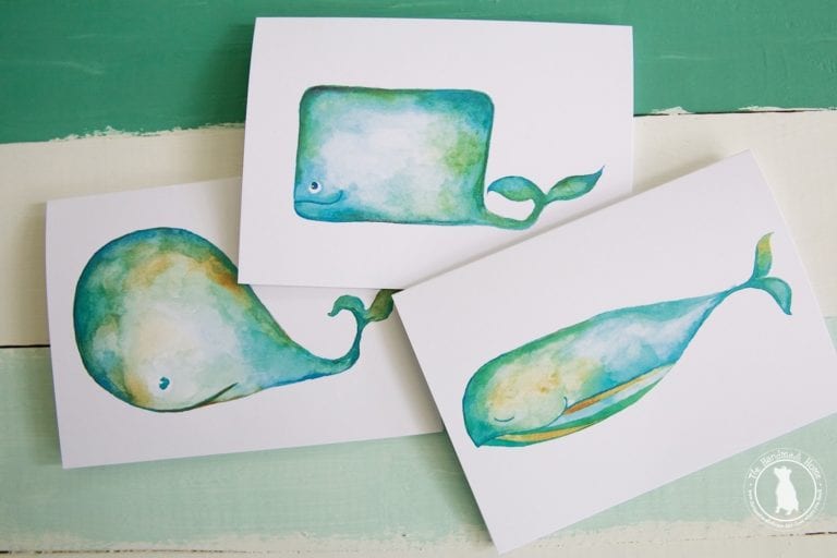 whale of a tale stationery freebie