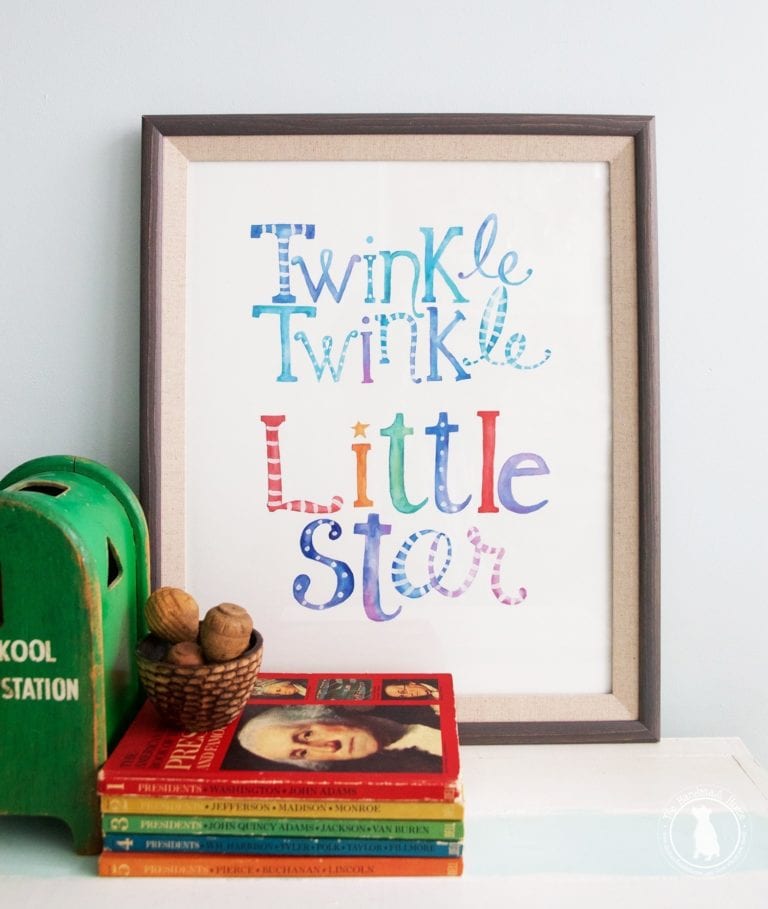 twinkle twinkle little star freebie