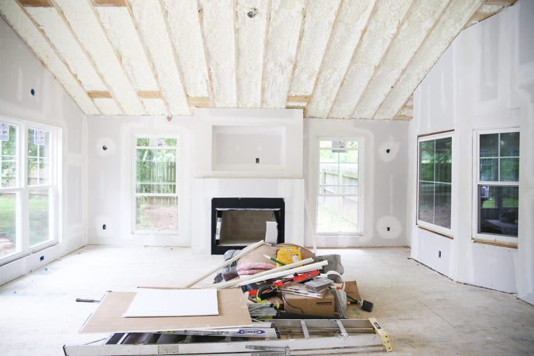 the addition: insulation and drywall!