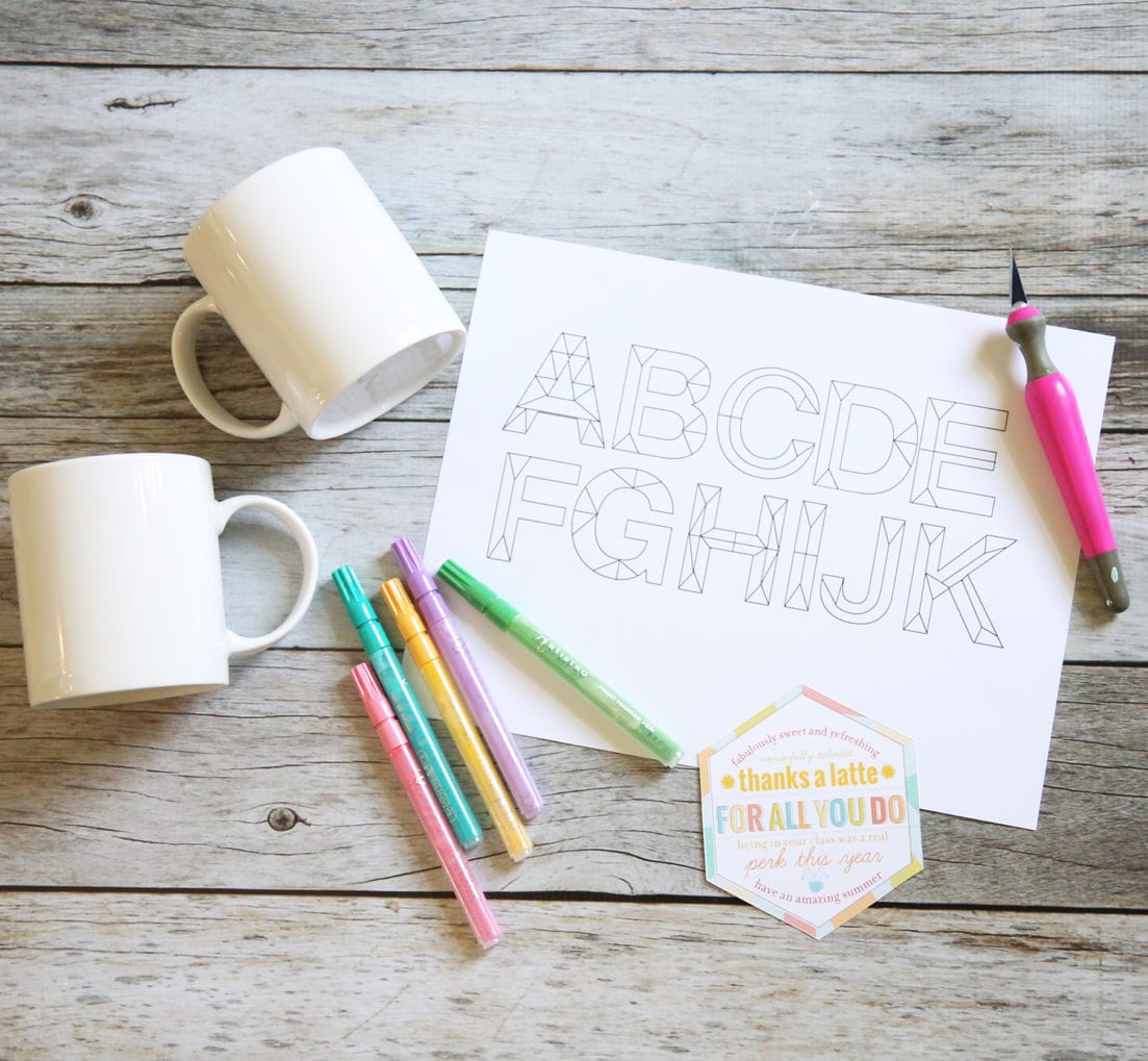 diy monogram coffee mug