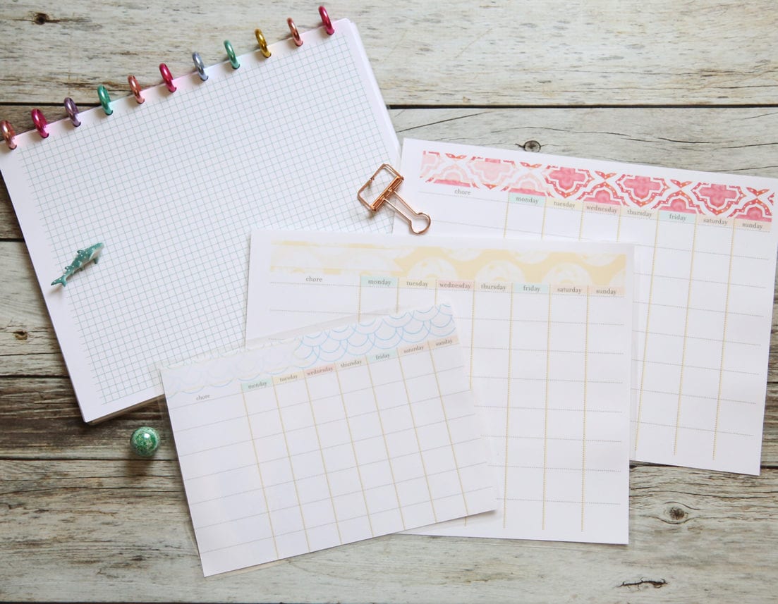 chore chart inserts