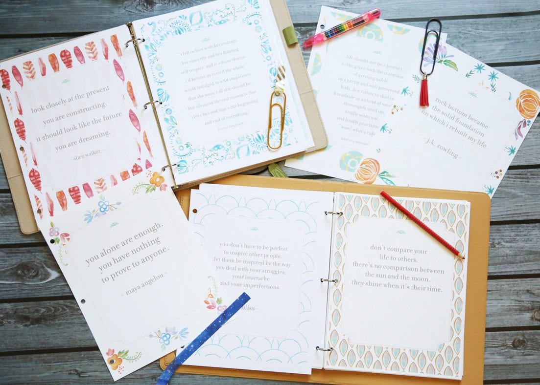 planner quote pages