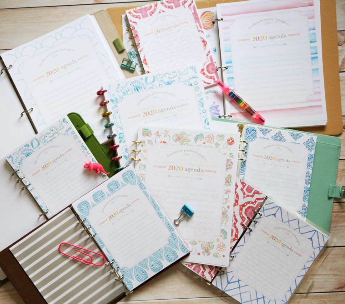 free planner cover pages