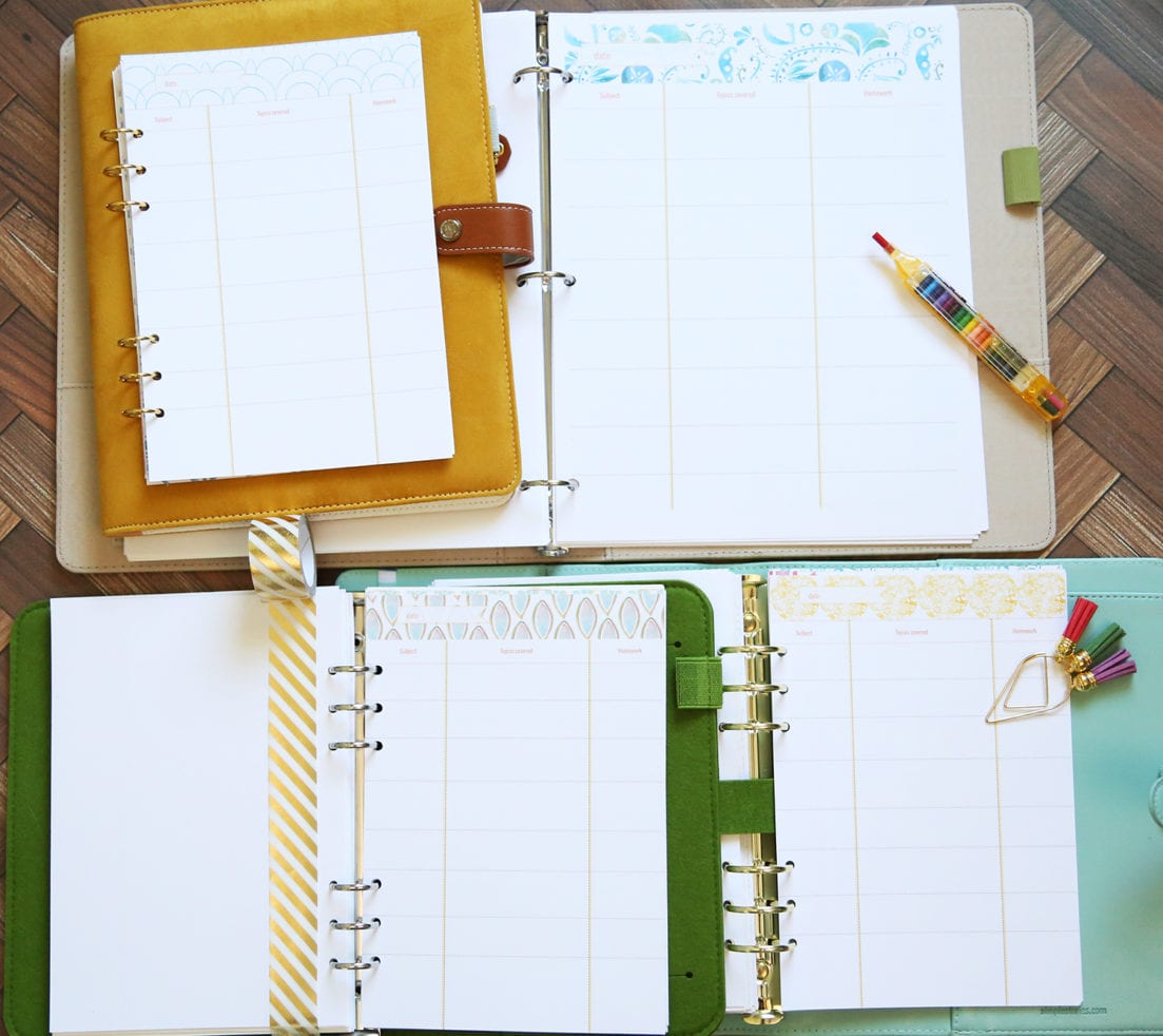 free teacher lesson planner pages