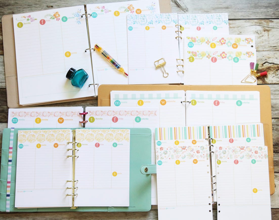 planner week pages