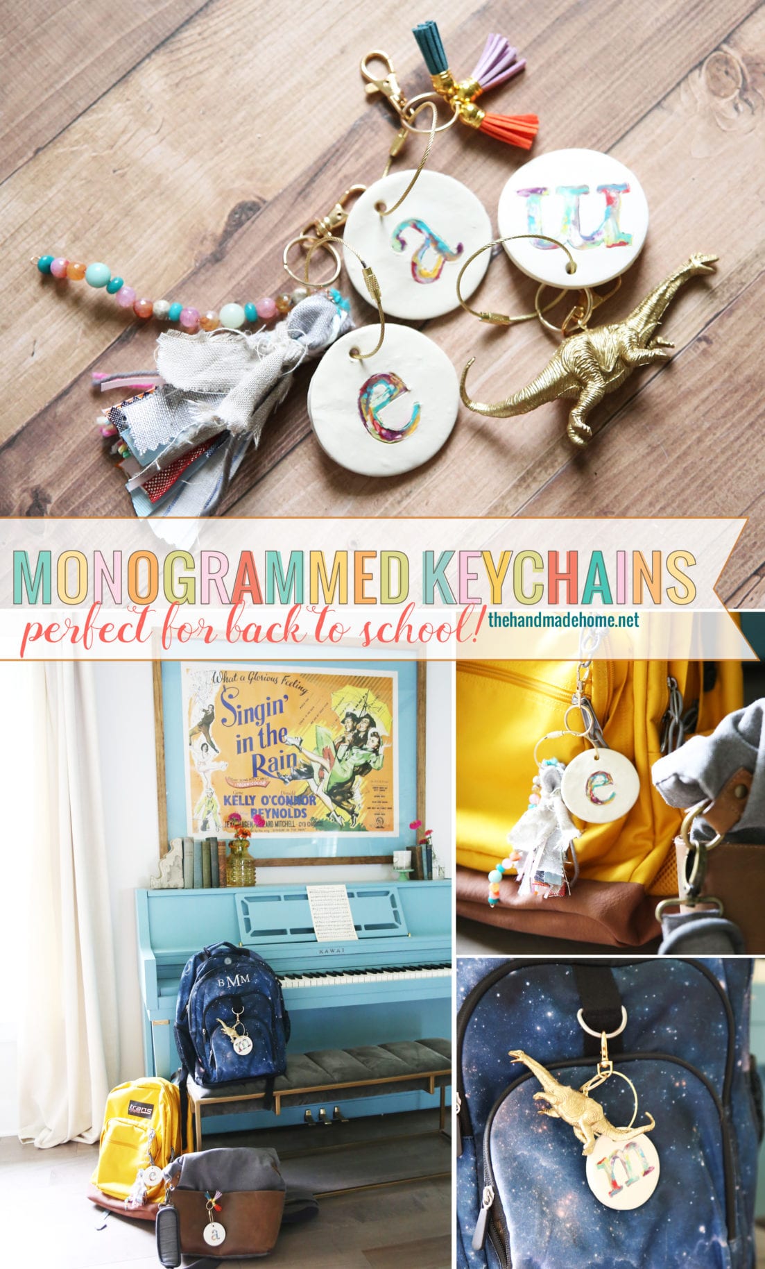 diy monogrammed keychains