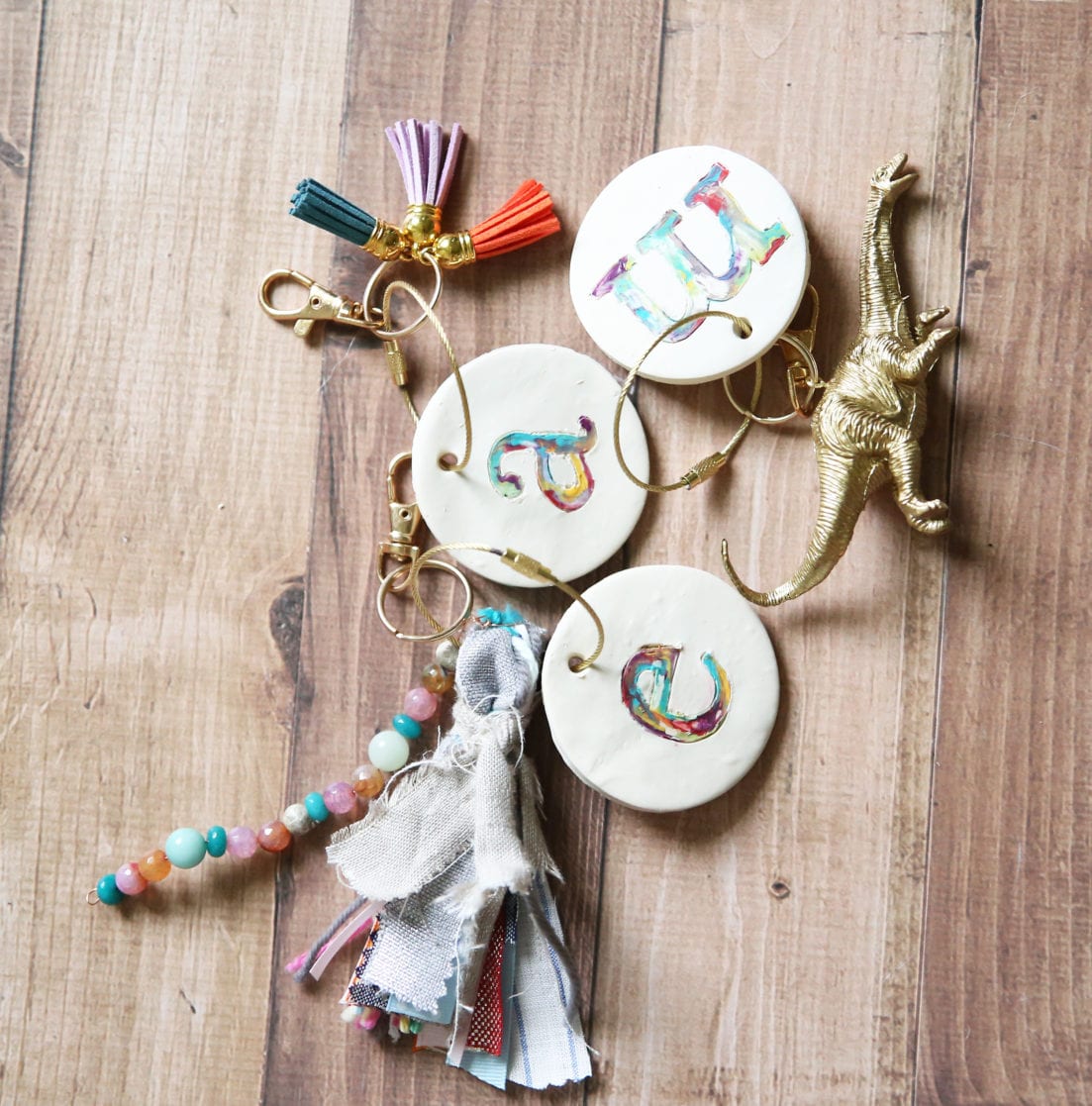 diy monogrammed keychains