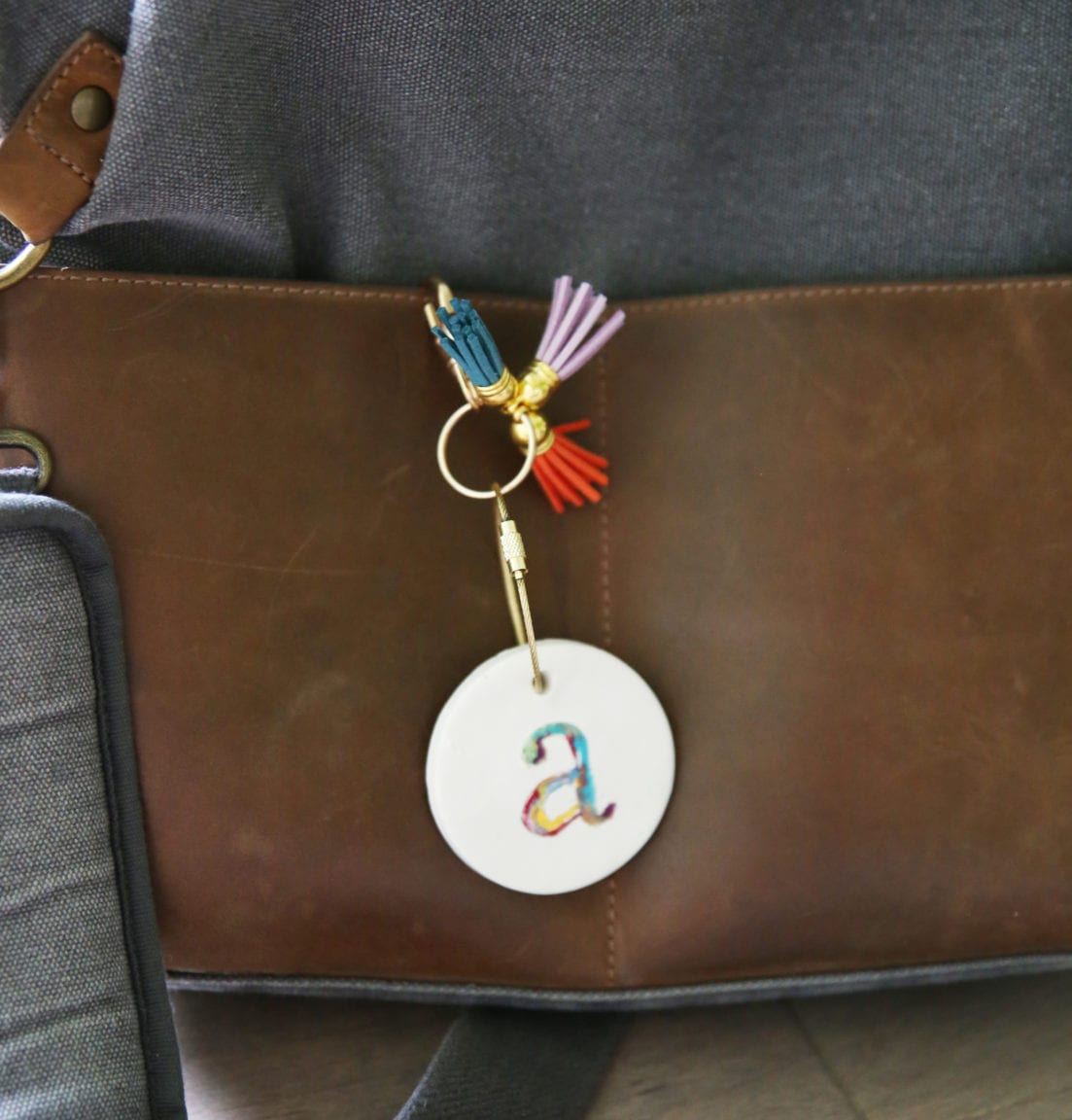 diy monogrammed keychains