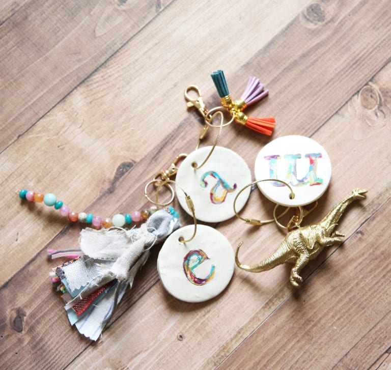diy monogrammed keychains