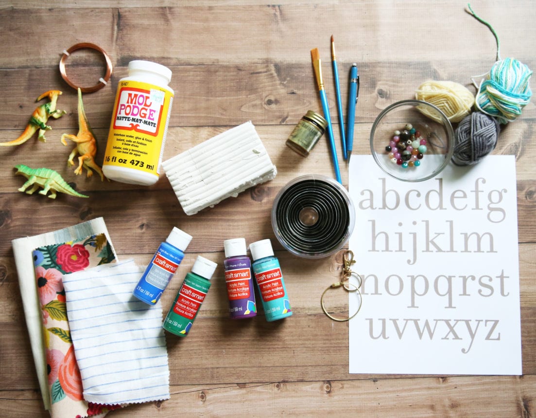 diy monogrammed keychains supplies