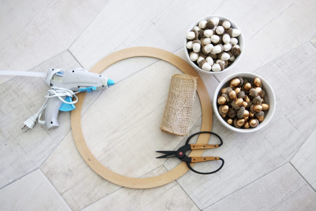 diy fall acorn wreath