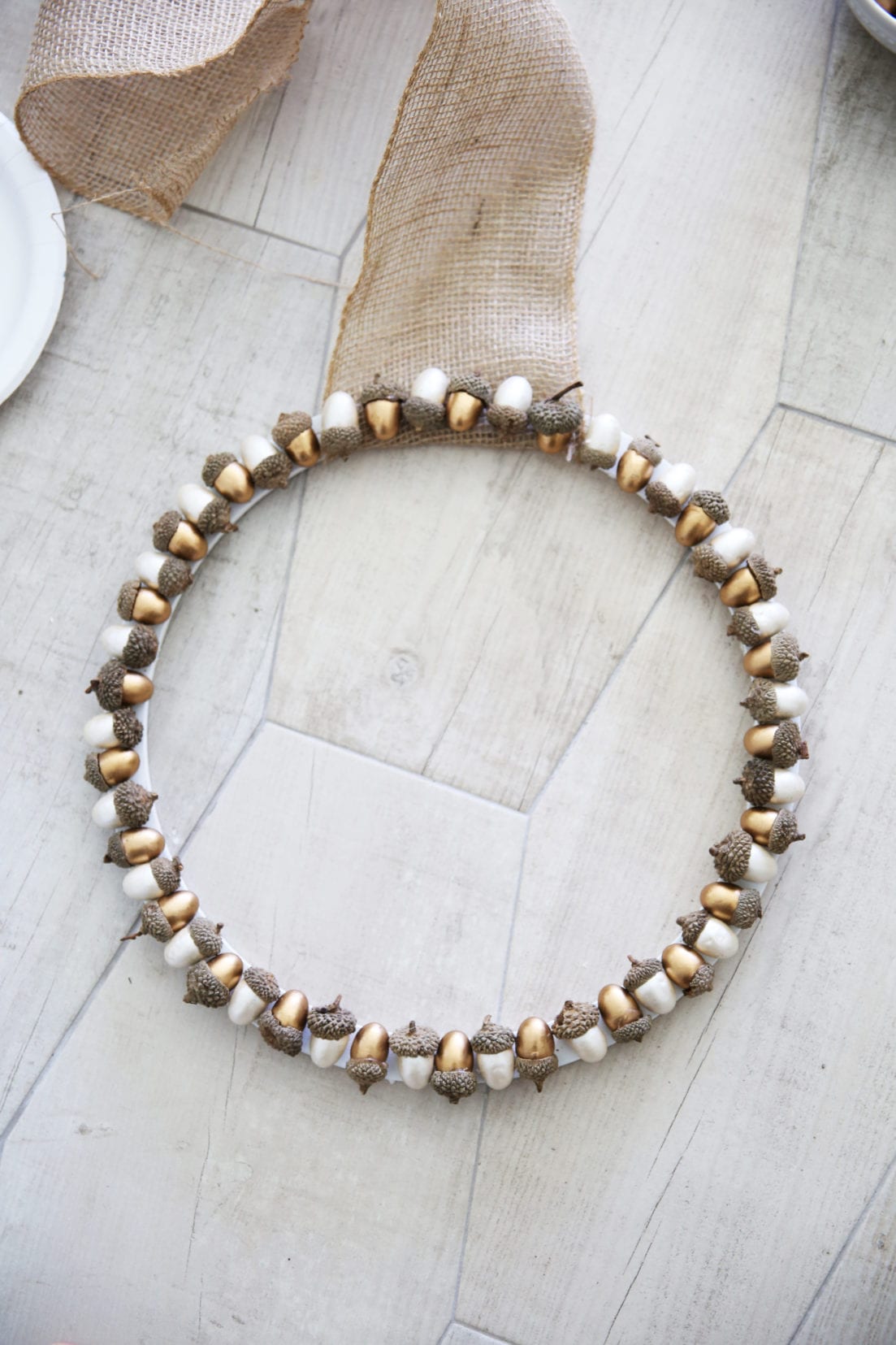 diy fall acorn wreath