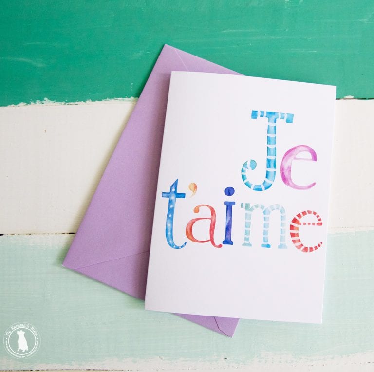 Je’taime free valentine’s stationery and art