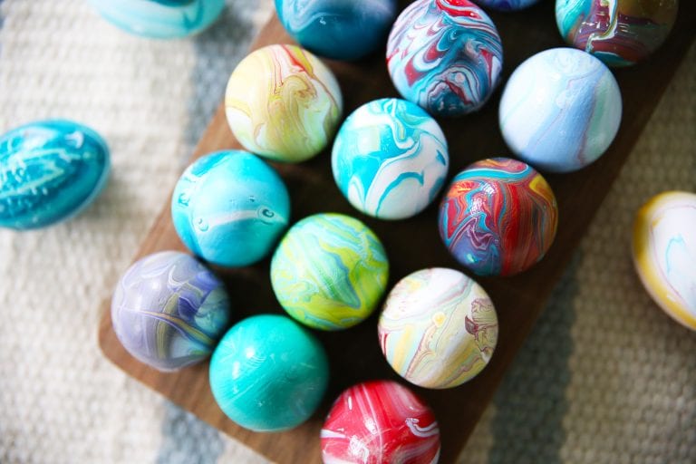 marbleized easter eggs