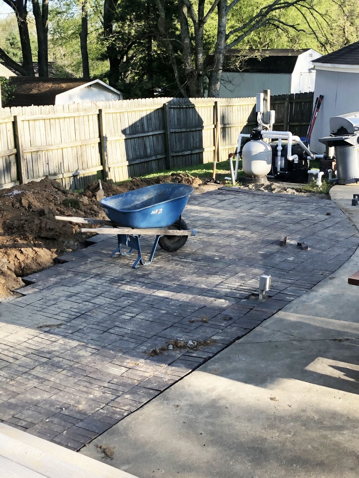 adding german smear to patio pavers