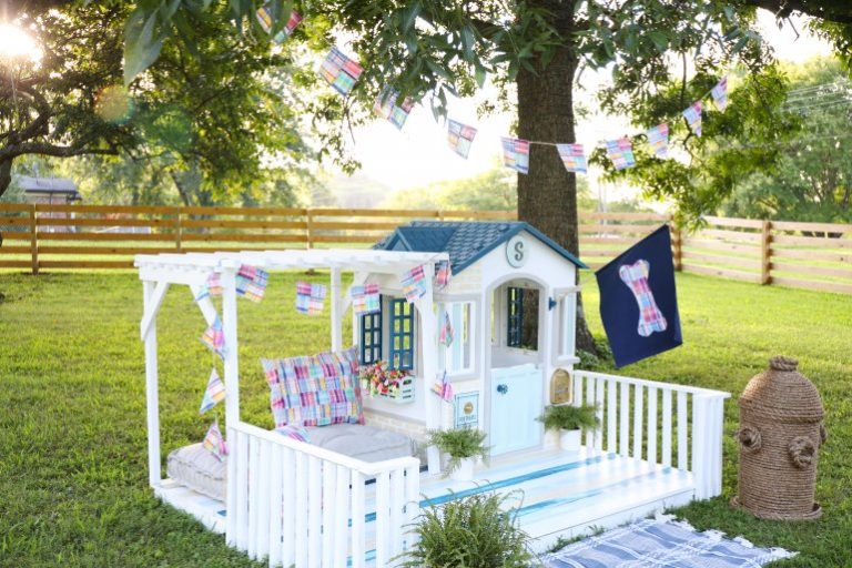 how to makeover a little tikes playhouse {and a handmade fire hydrant}