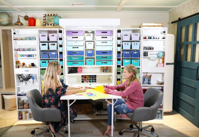 organized office with create room