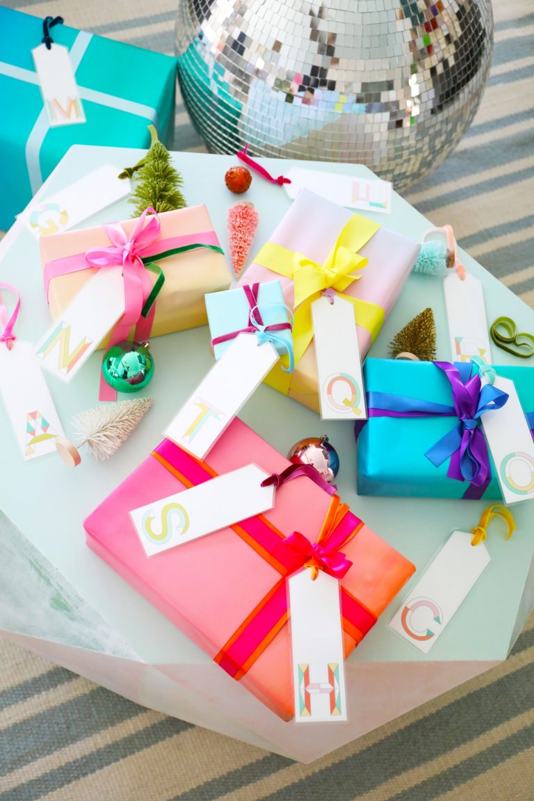 monogrammed bookmark gift toppers
