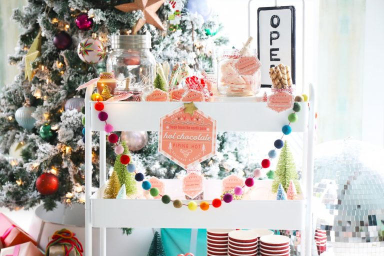 hot chocolate bar + free printables
