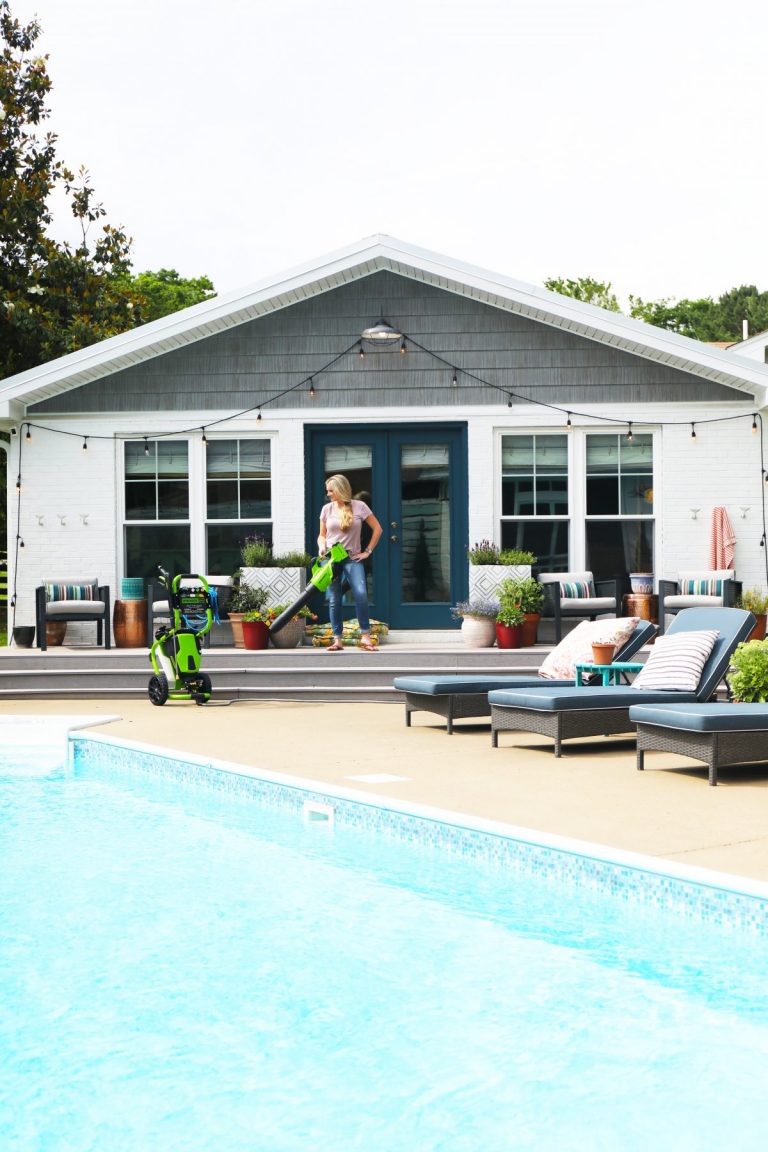 greenworks deals for prime day + a back porch clean up