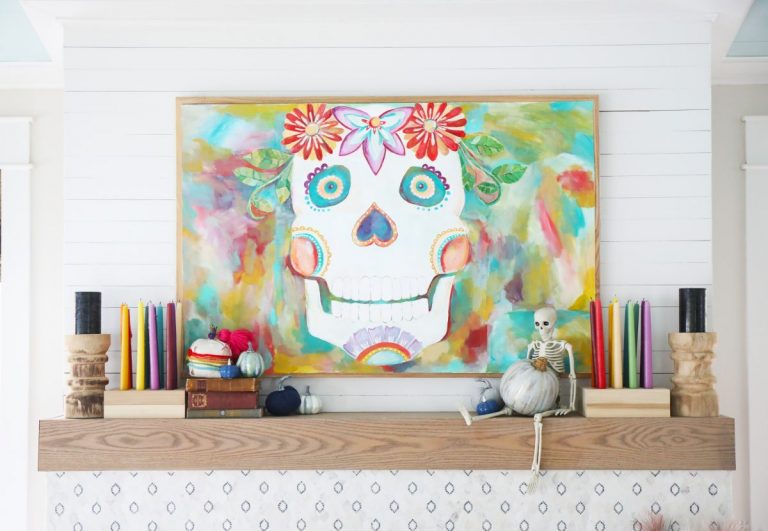 halloween mantel inspiration + a free printable!