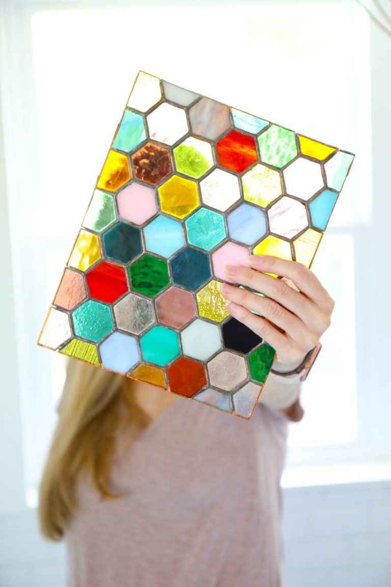 stained glass: free honeycomb pattern