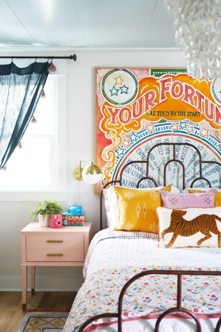 colorful teen girl’s room