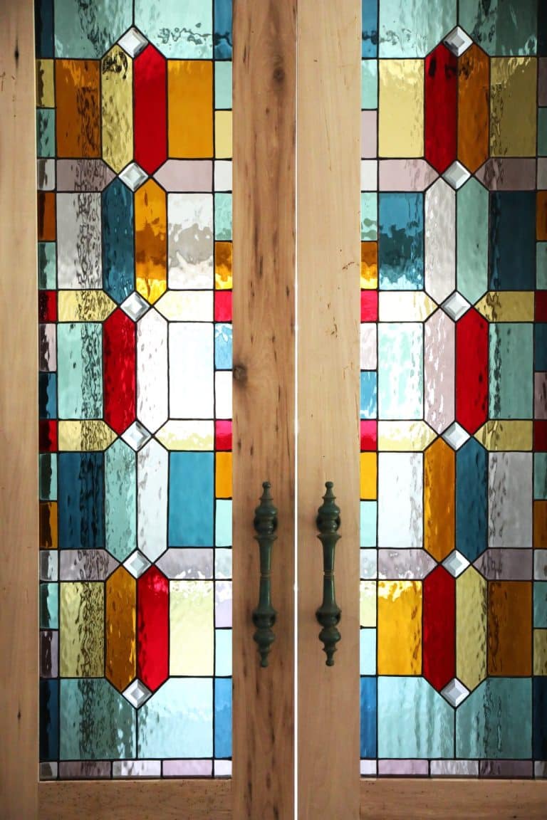 stained glass doors
