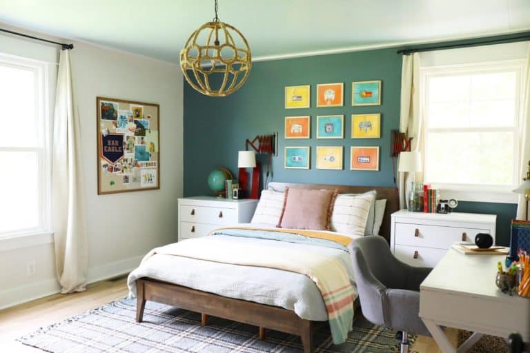 colorful teen boys bedroom