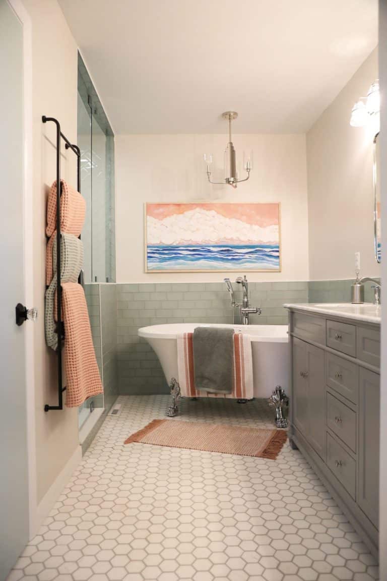 vintage bath before and after