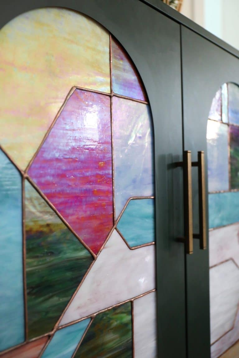 stained glass cabinet doors